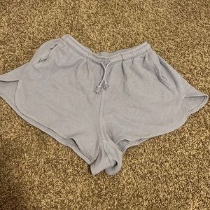 light blue brandy melville waffle shorts
